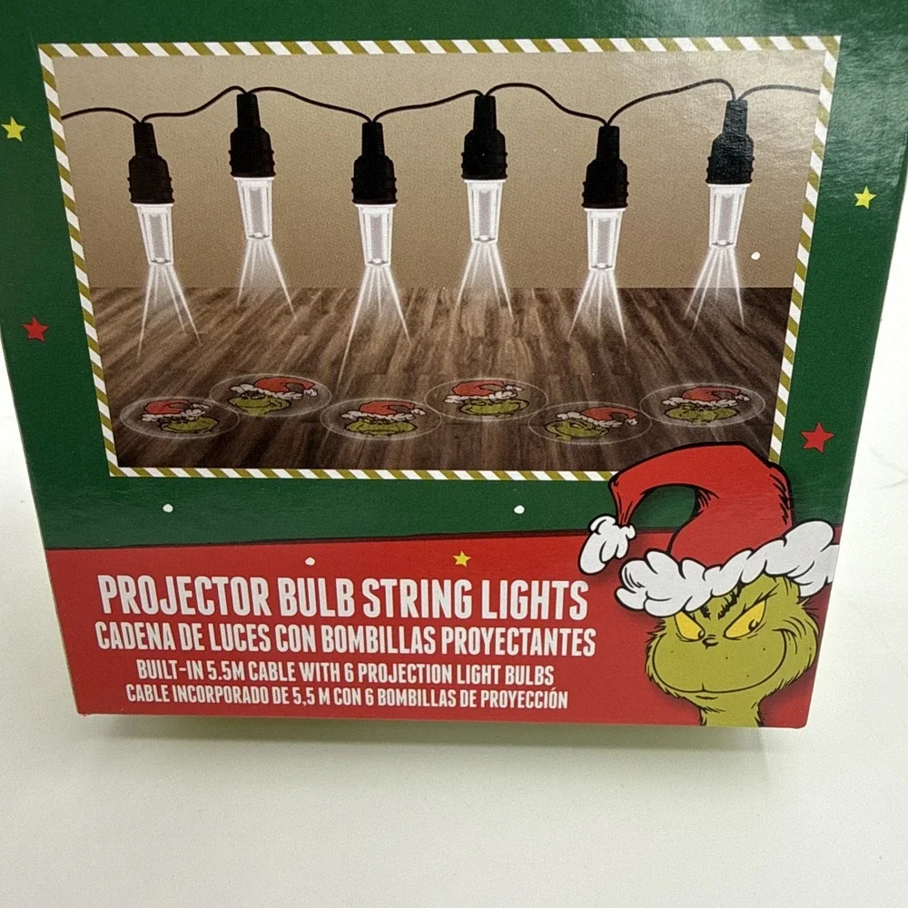 The Grinch Projector‎ Bulb String Lights By Ruz Christmas Decorations